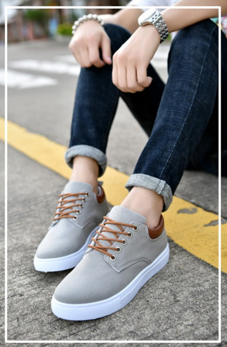 Herren Canvas Sneaker mit Schnürung und rutschfester Sohle