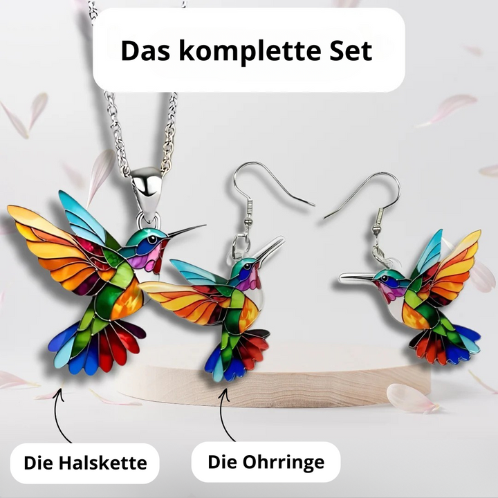 Aurora | Halskette mit handgefertigtem Kolibri-Design