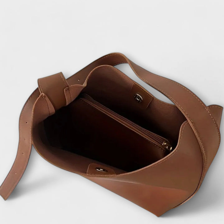 Léora. – Elegante Lederschultertasche