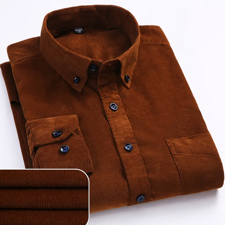 Harrison Fine Wale Cotton Corduroy Button-Up Shirt