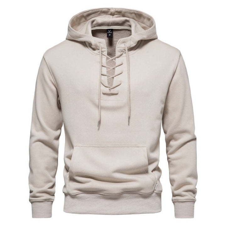 Valhalla X Cotton Lace-Up Hoodie