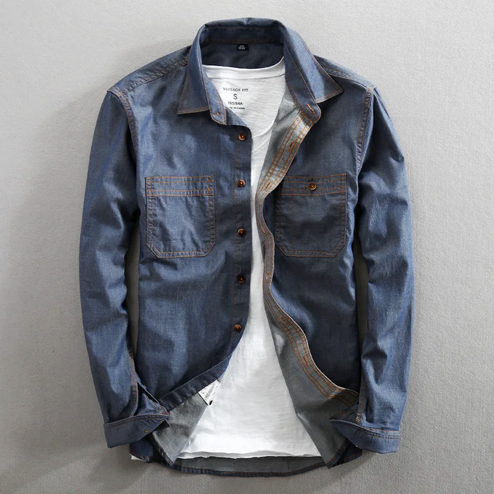 Shigoto Cotton Long Sleeve Button-Up Shirt