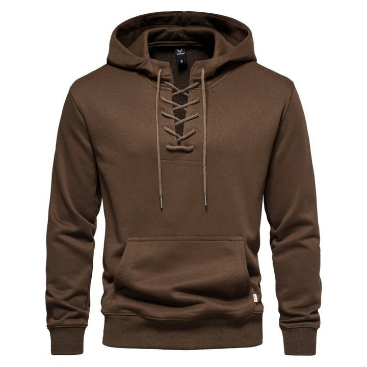 Valhalla X Cotton Lace-Up Hoodie