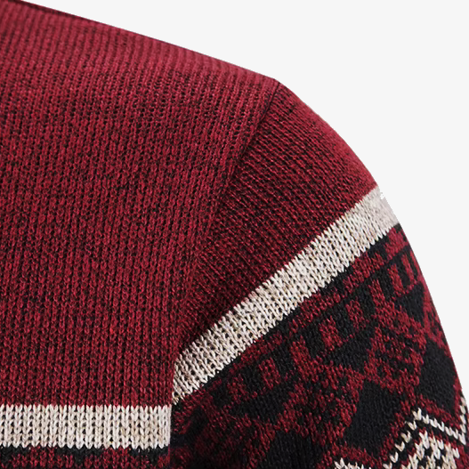 Harrison Fair Isle Zip-Up Cardigan
