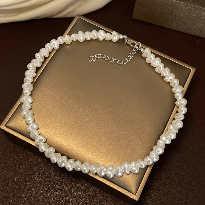 Exquisite Pearl Necklace | White Gold 14k