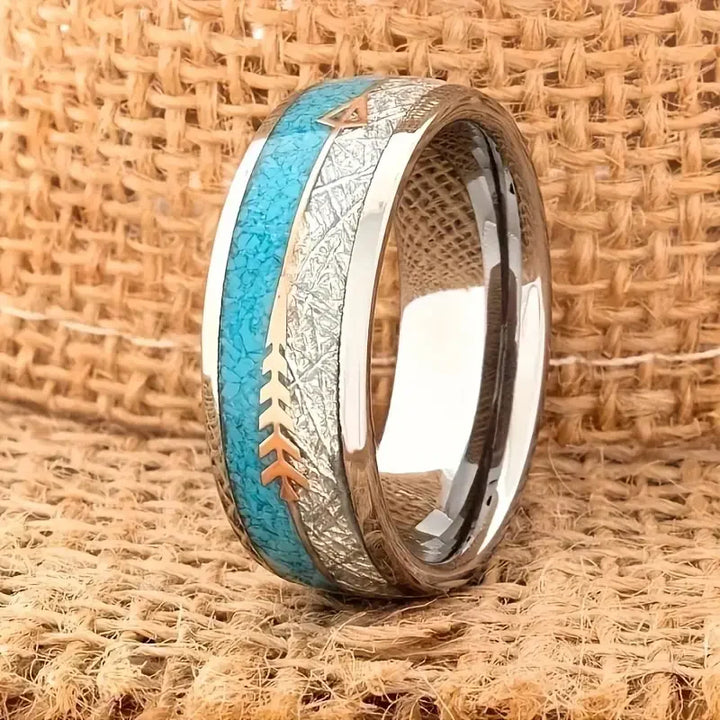 Antique Enamel Silver Ring | White Gold 16k