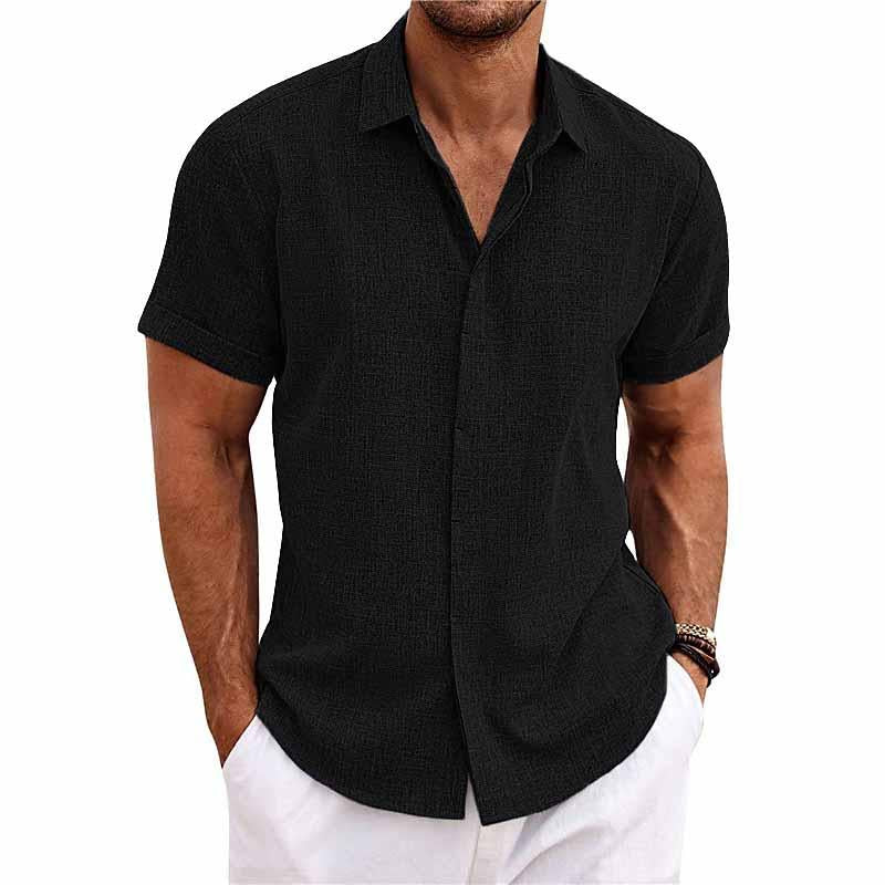 Herren Sommer-Leinenhemd mit Kurzarm