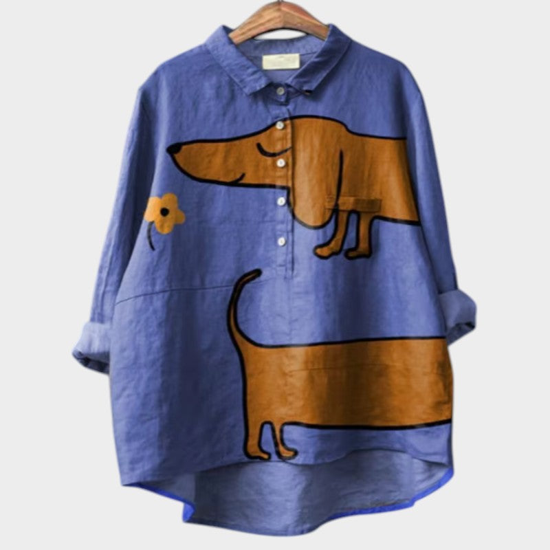 Delifina | Premium Bluse Dackelliebe