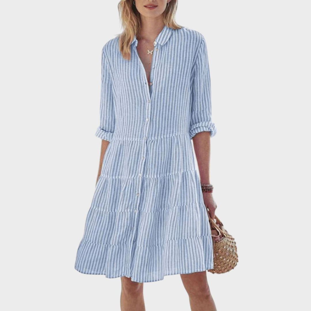 Susanna | Gestreiftes Kleid in Premiumqualität