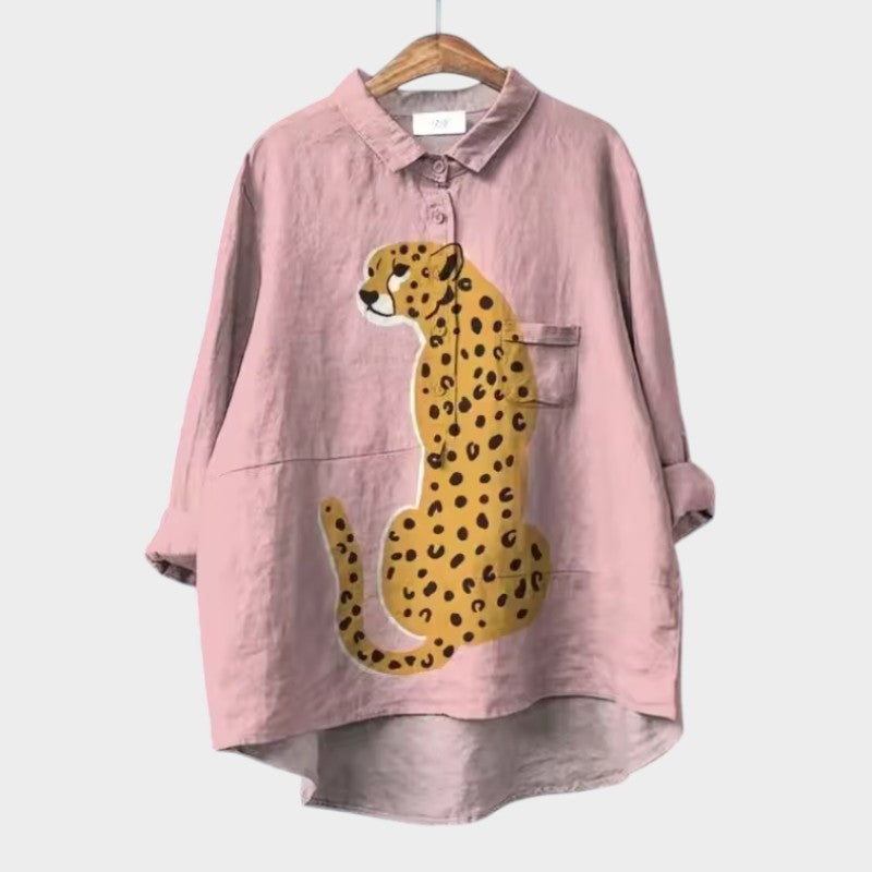 Fiorella | Premium Bluse Leopardenlook