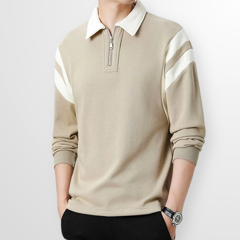 Weston Cotton Quarter-Zip Polo Sweater