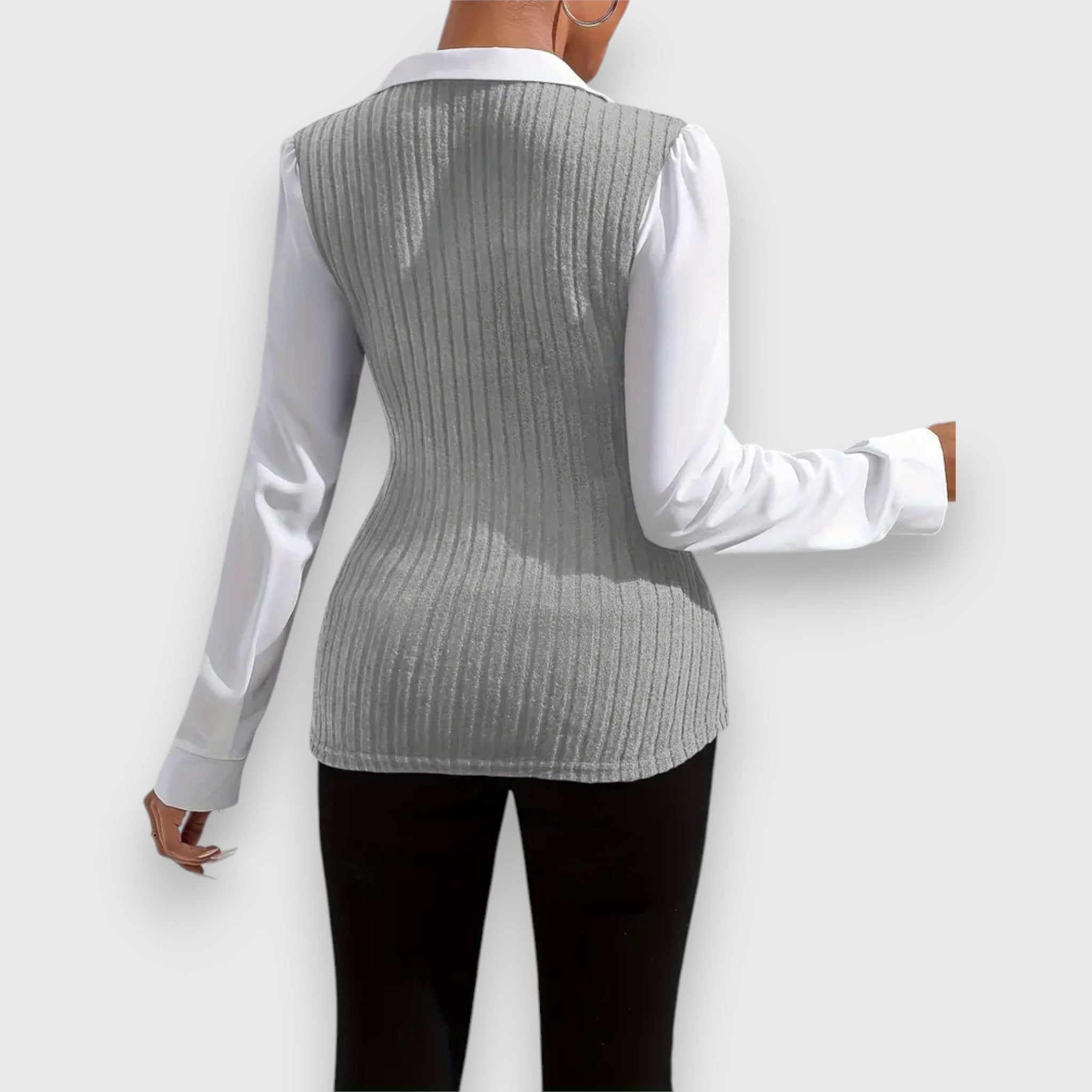 Chiara | Premium Bluse mit Farbkontrast