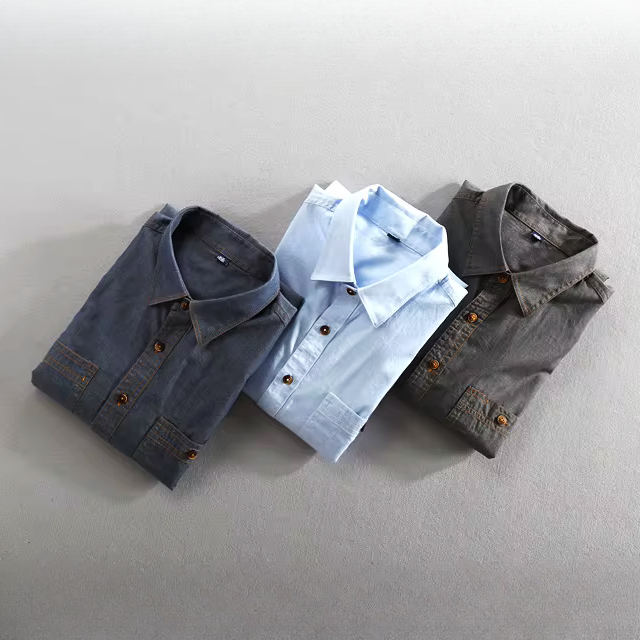 Shigoto Cotton Long Sleeve Button-Up Shirt