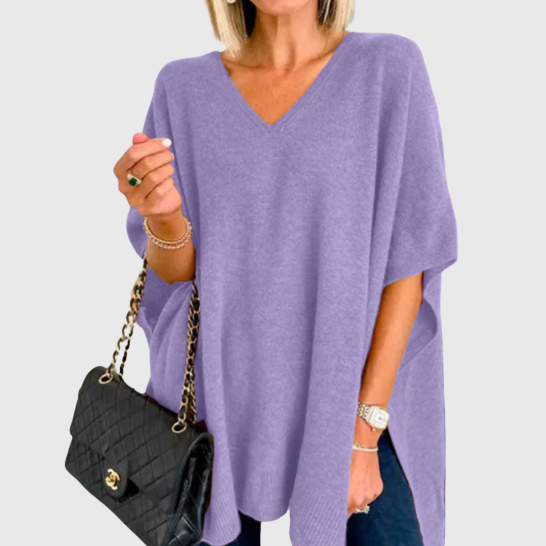 Erica | V-Ausschnitt Loose-Poncho