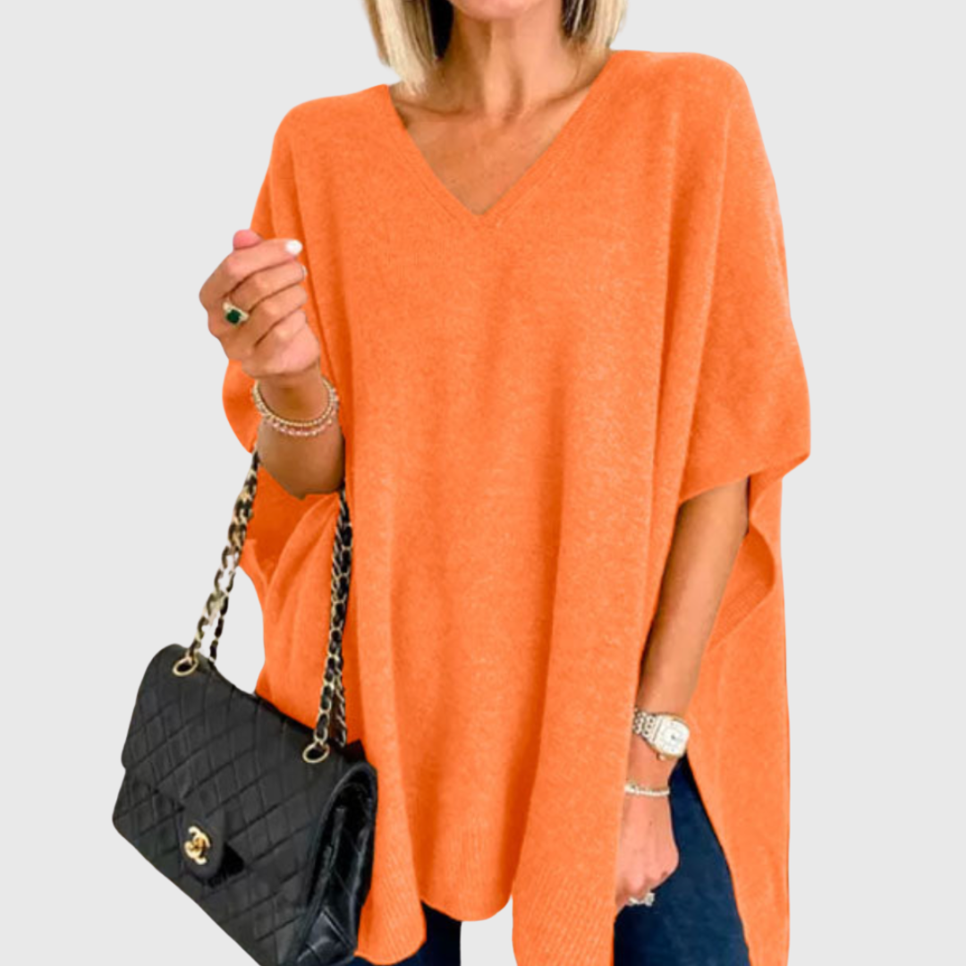 Erica | V-Ausschnitt Loose-Poncho