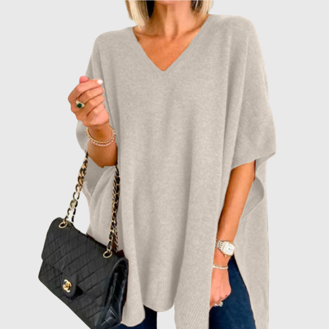 Erica | V-Ausschnitt Loose-Poncho