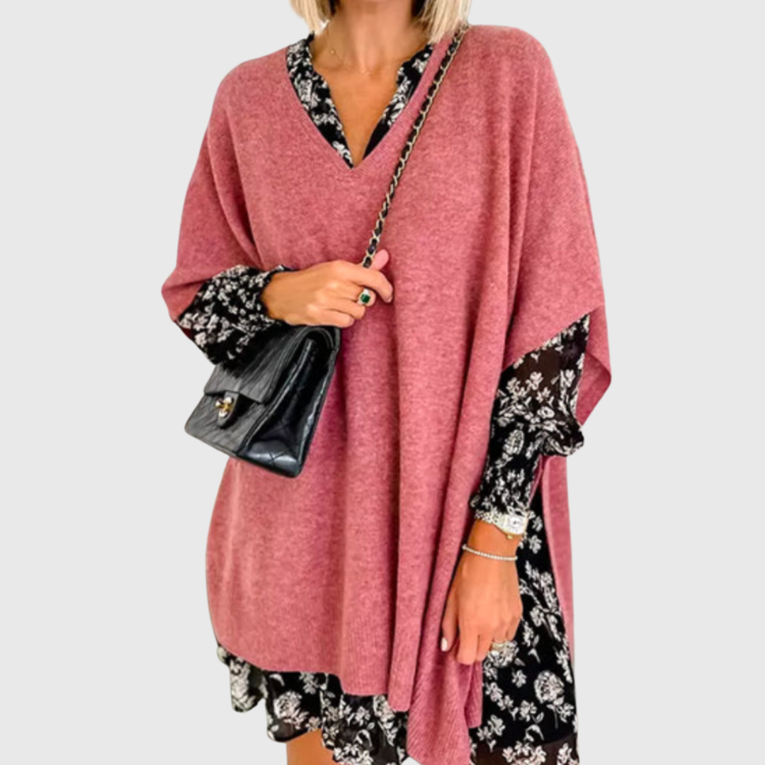 Erica | V-Ausschnitt Loose-Poncho