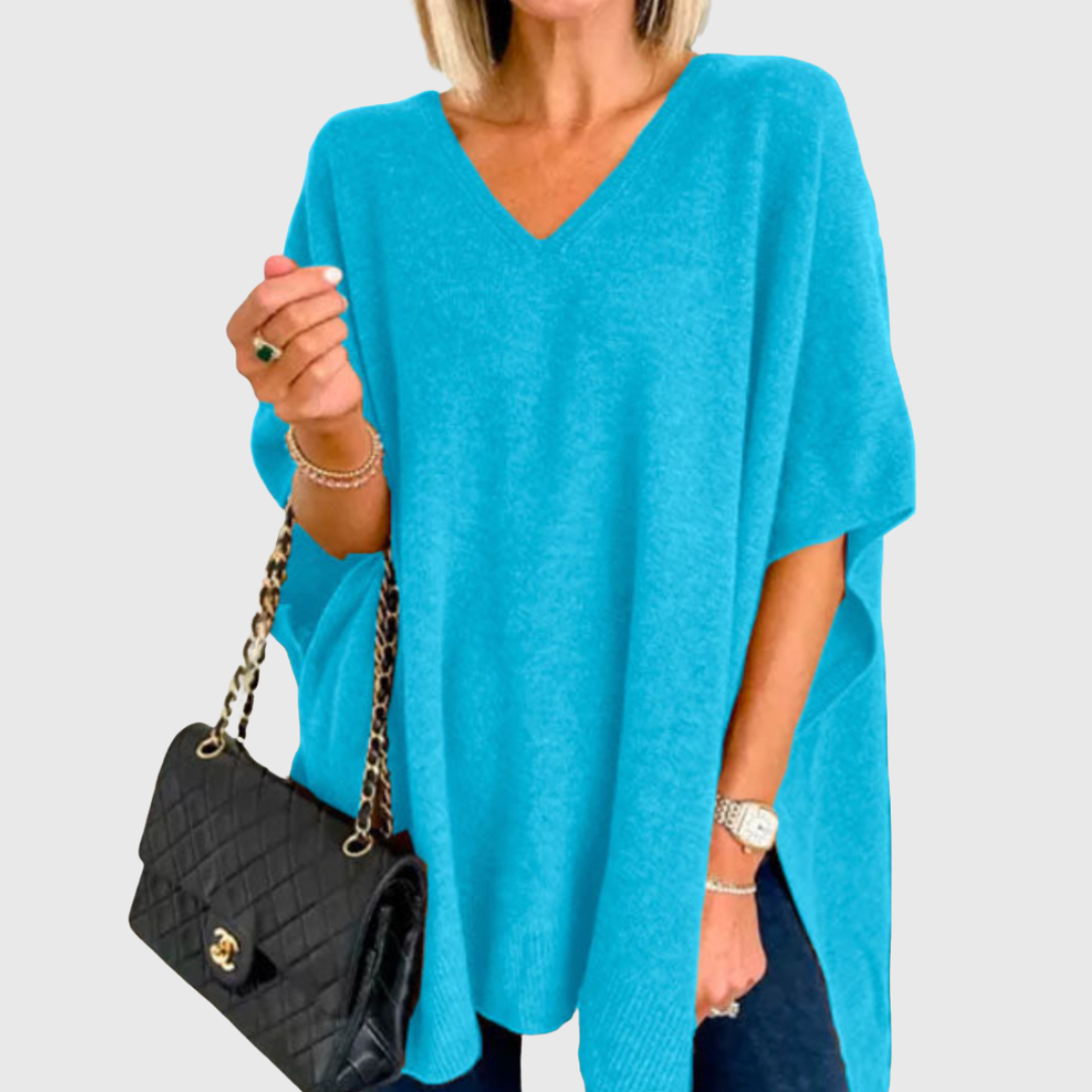 Erica | V-Ausschnitt Loose-Poncho