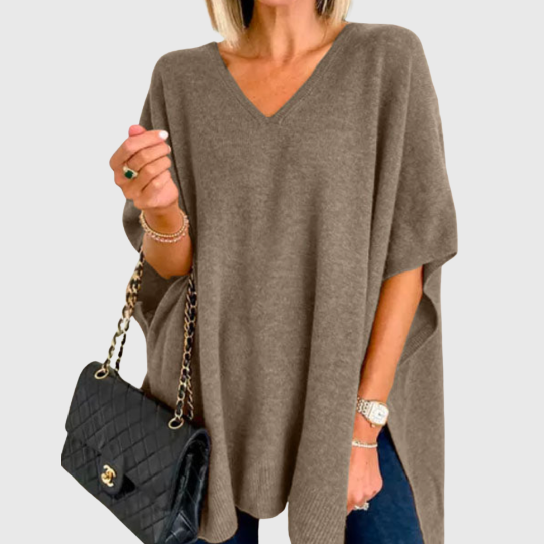 Erica | V-Ausschnitt Loose-Poncho