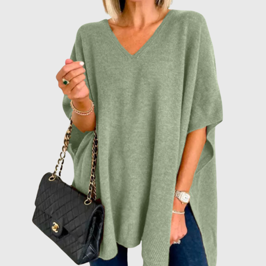 Erica | V-Ausschnitt Loose-Poncho