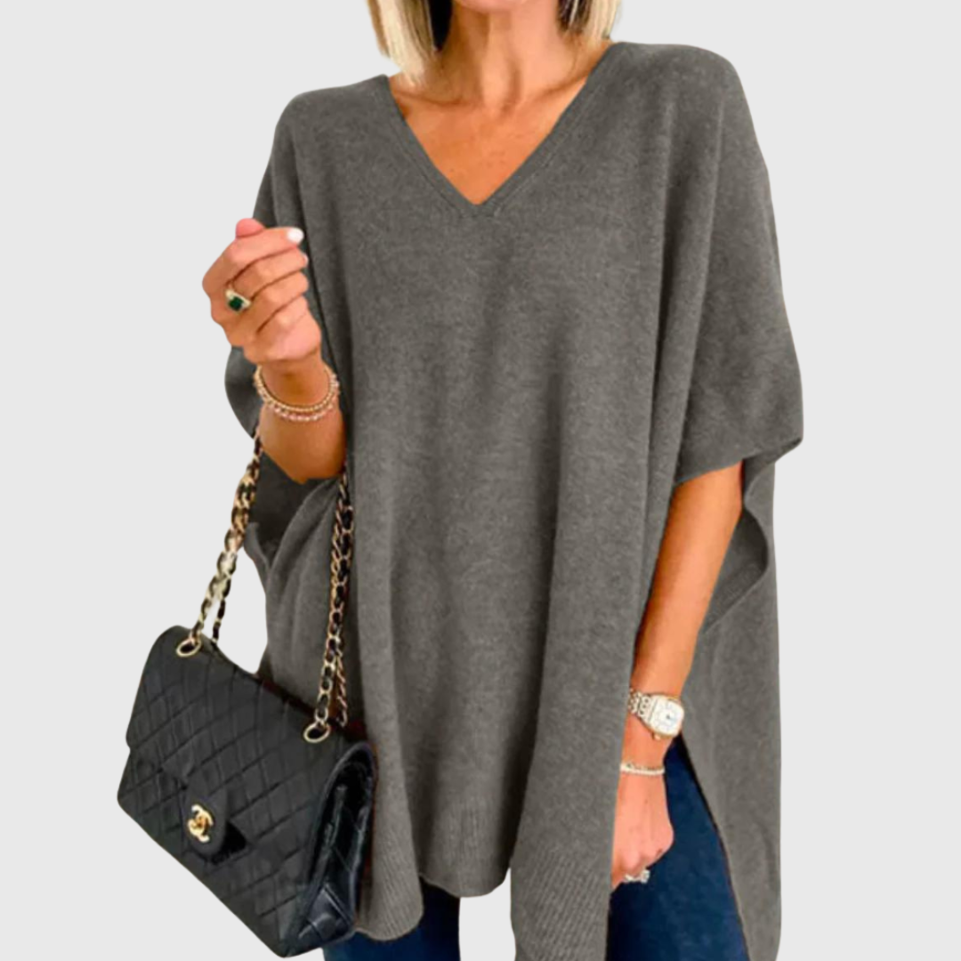 Erica | V-Ausschnitt Loose-Poncho