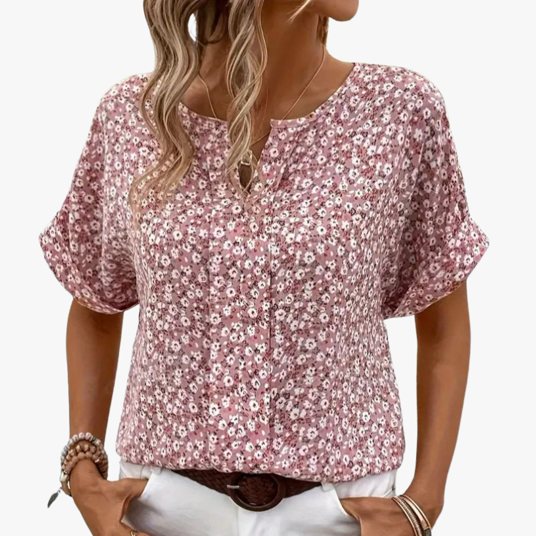 Lena | Vintage-Bluse mit Blumenmuster