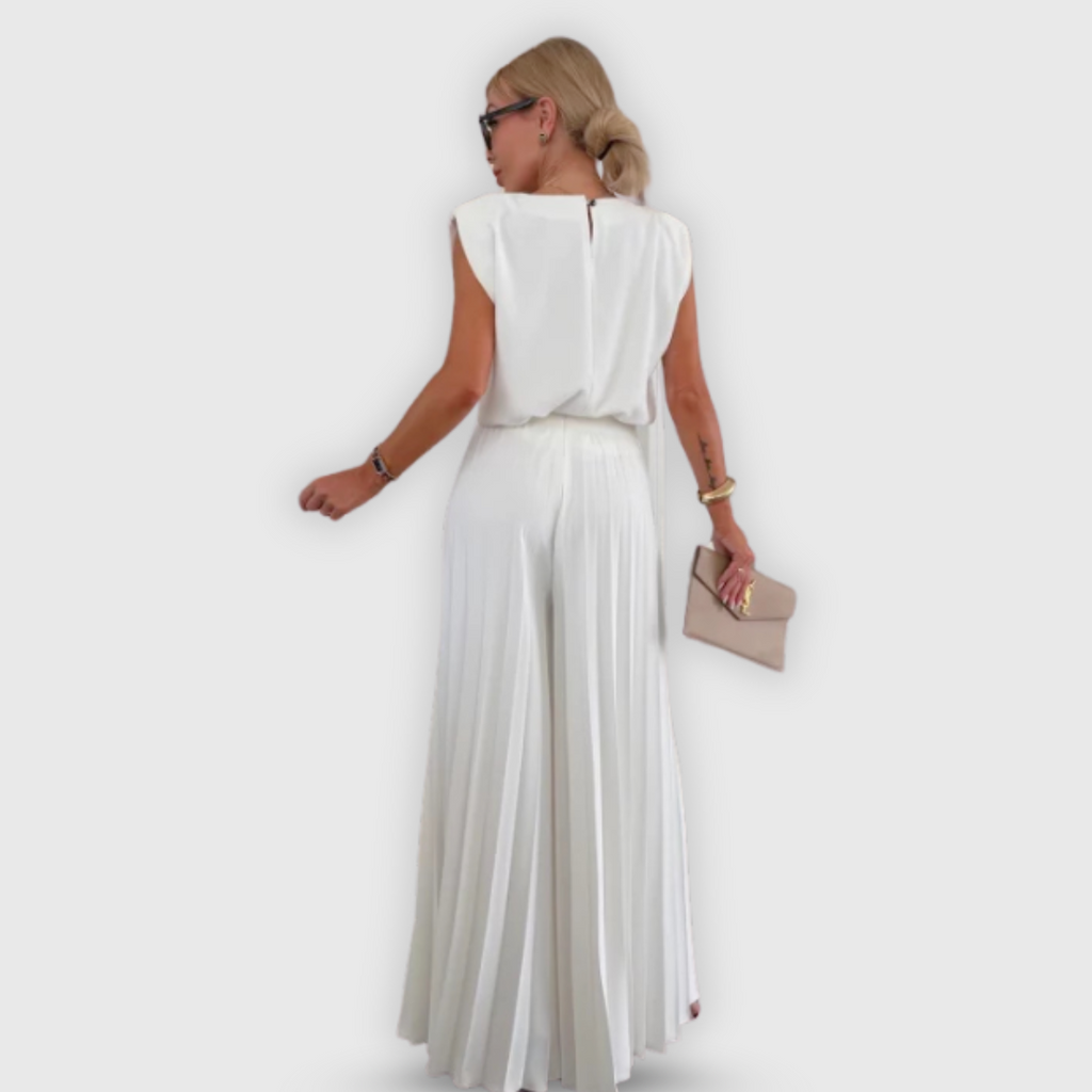 Wanda | Plissé-Jumpsuit mit Premium-Finish