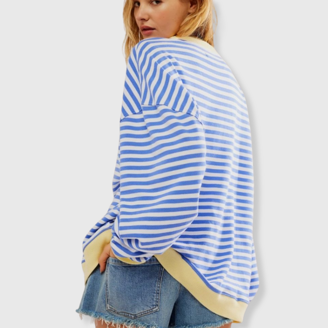 Lucy | Gestreifter Oversize-Pullover