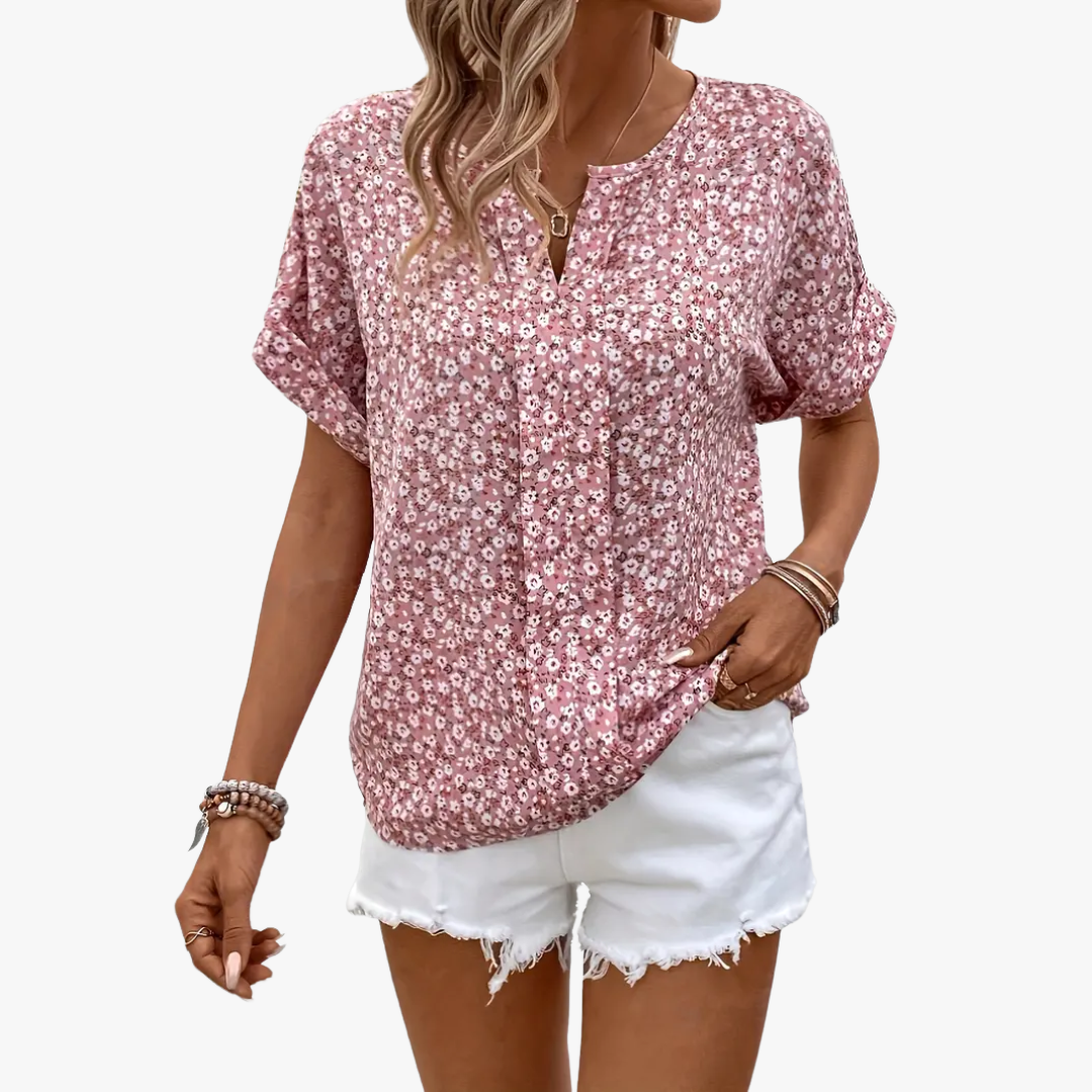 Lena | Vintage-Bluse mit Blumenmuster