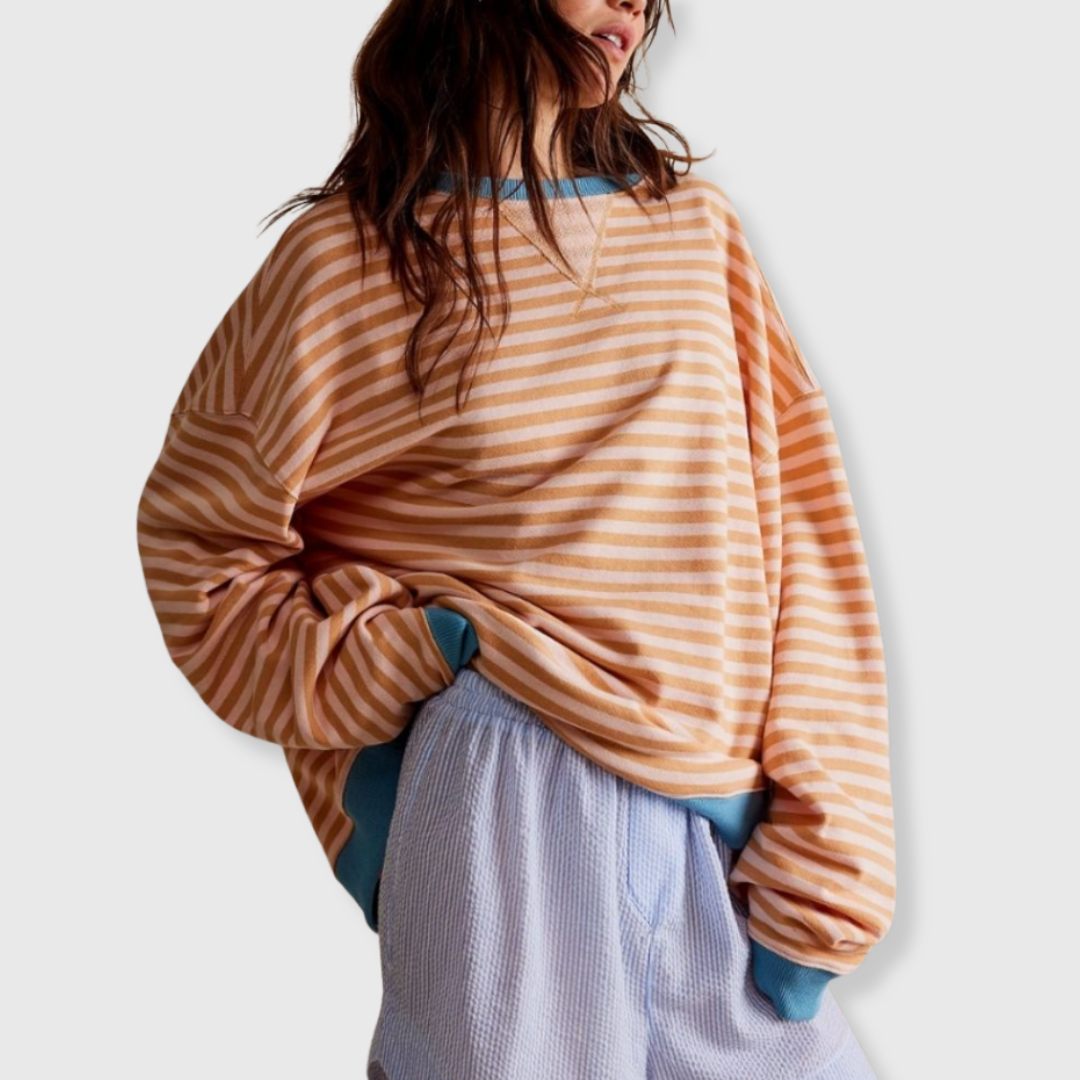 Lucy | Gestreifter Oversize-Pullover