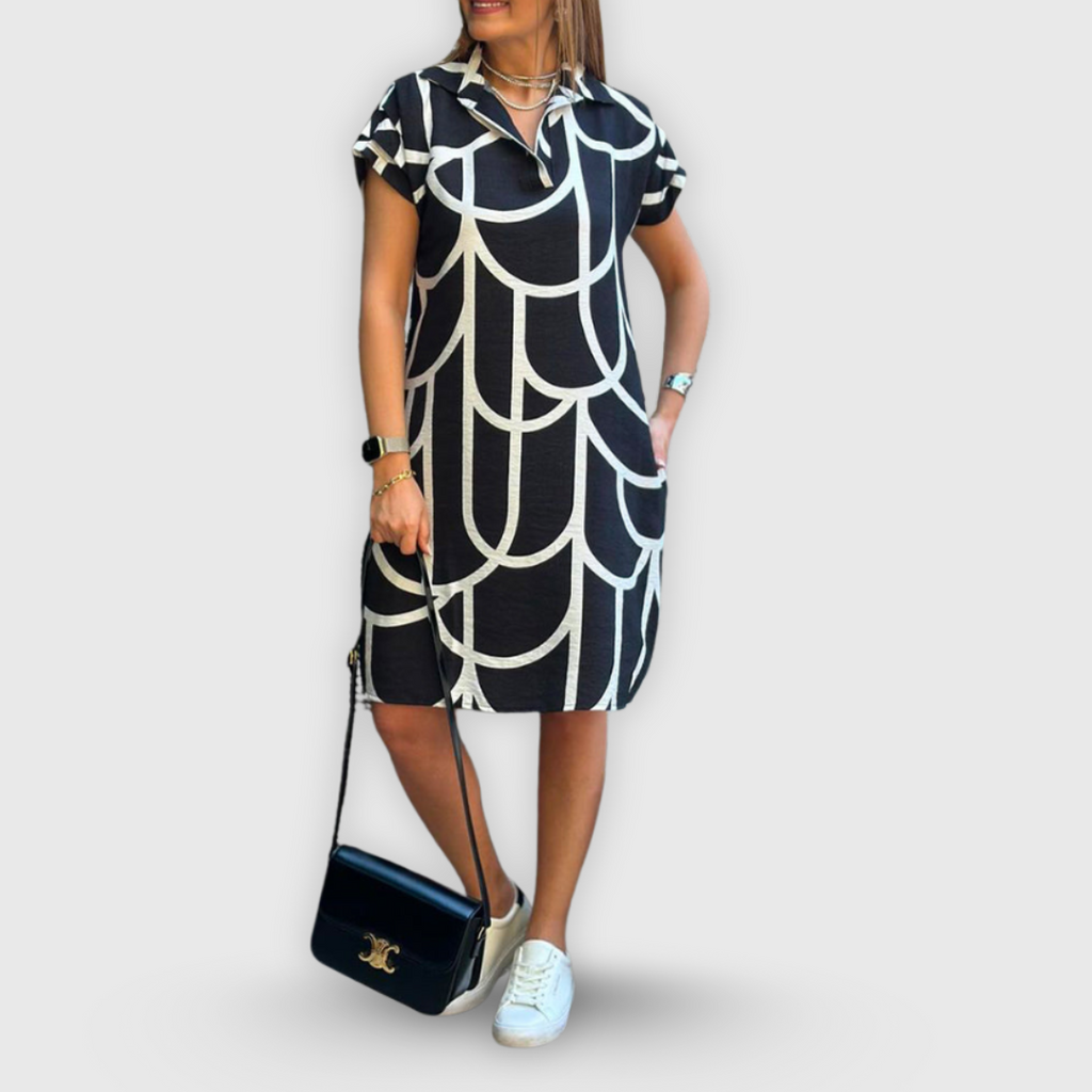 Elma | Gestreiftes Hemdblusenkleid