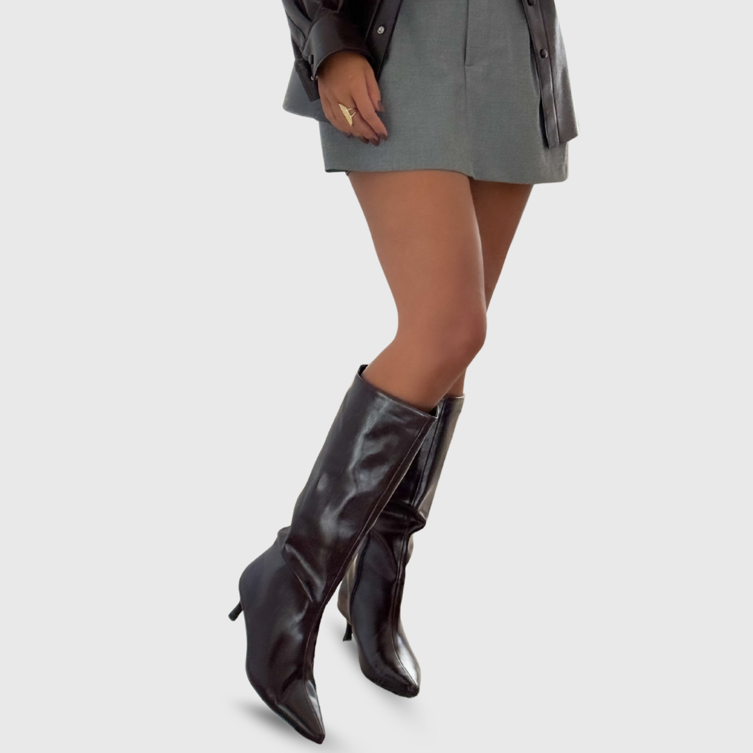 Gloria | Elegante Stiefel in Bordeaux-Braun