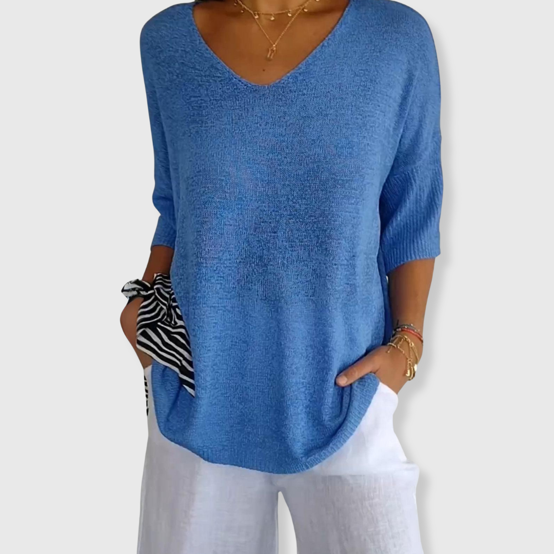 Celia | Atmungsaktives Baumwoll-Top