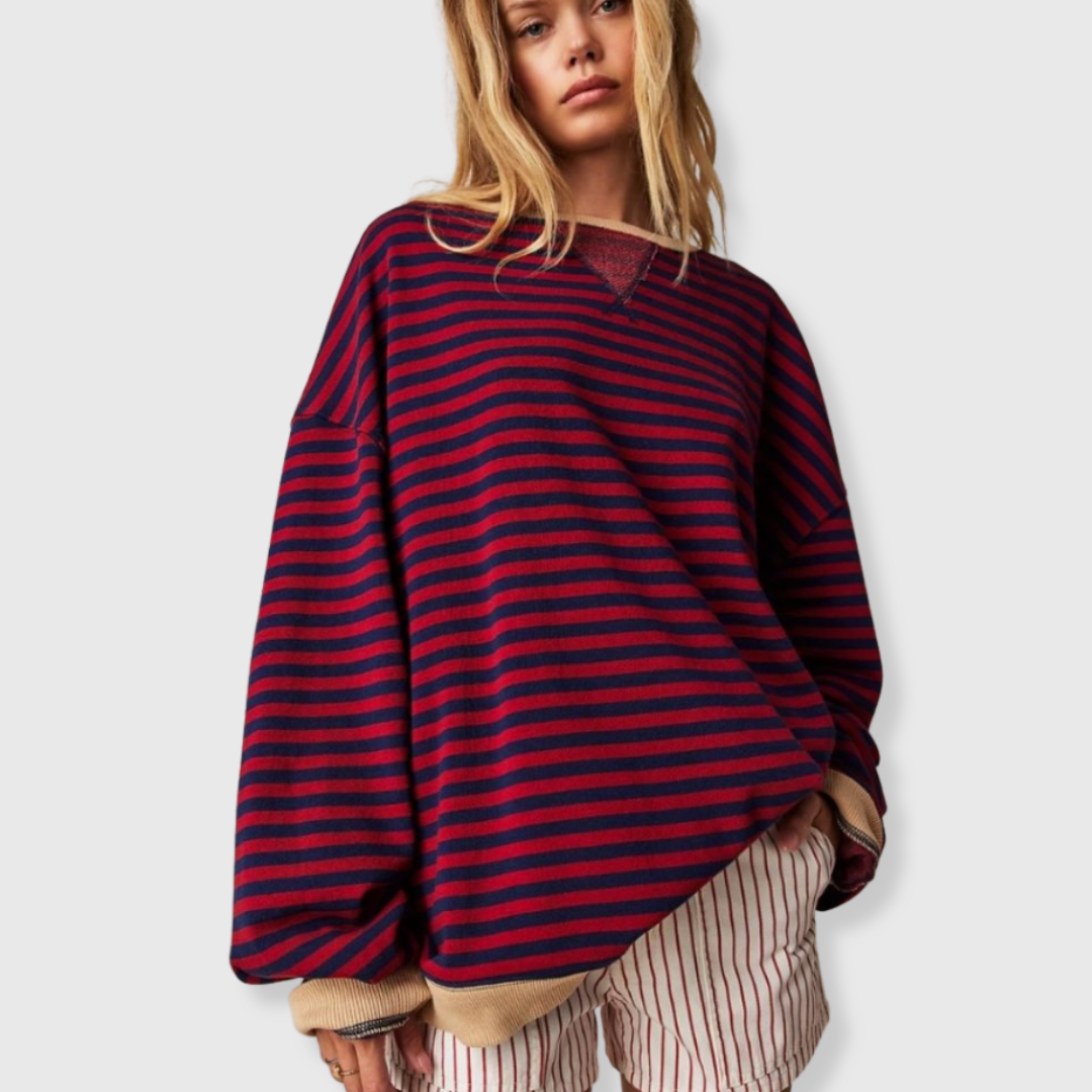 Lucy | Gestreifter Oversize-Pullover