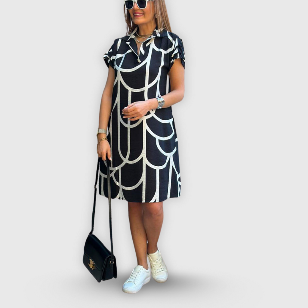 Elma | Gestreiftes Hemdblusenkleid