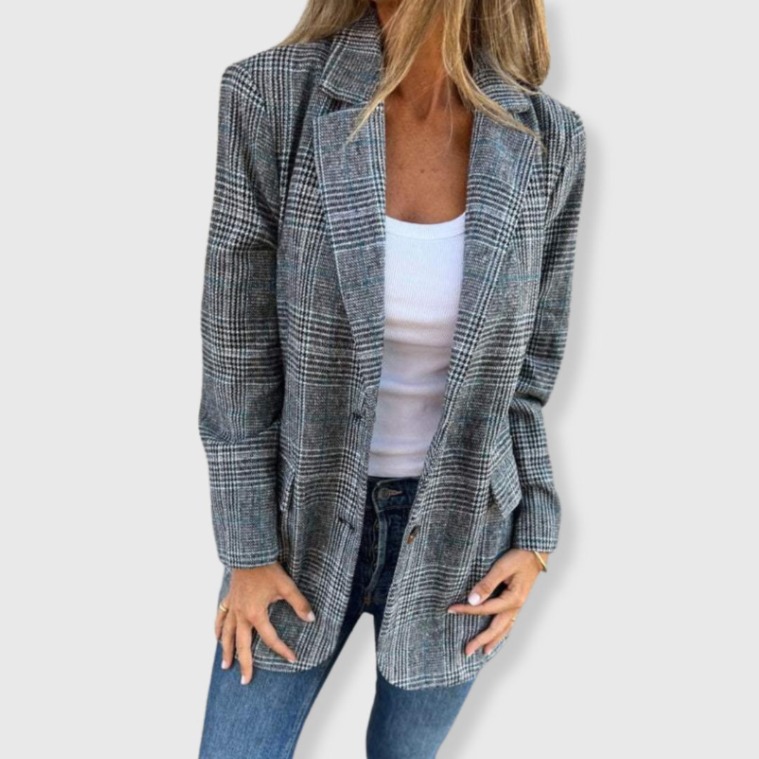 Alena | Eleganter Blazer mit Karomuster
