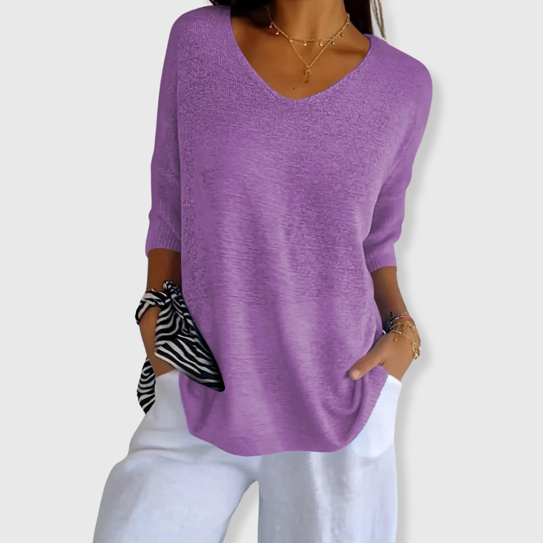 Celia | Atmungsaktives Baumwoll-Top