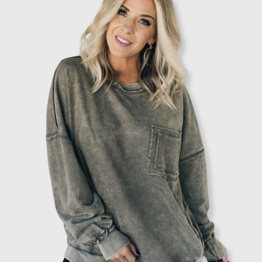 Ariele | Acid-Wash Pullover