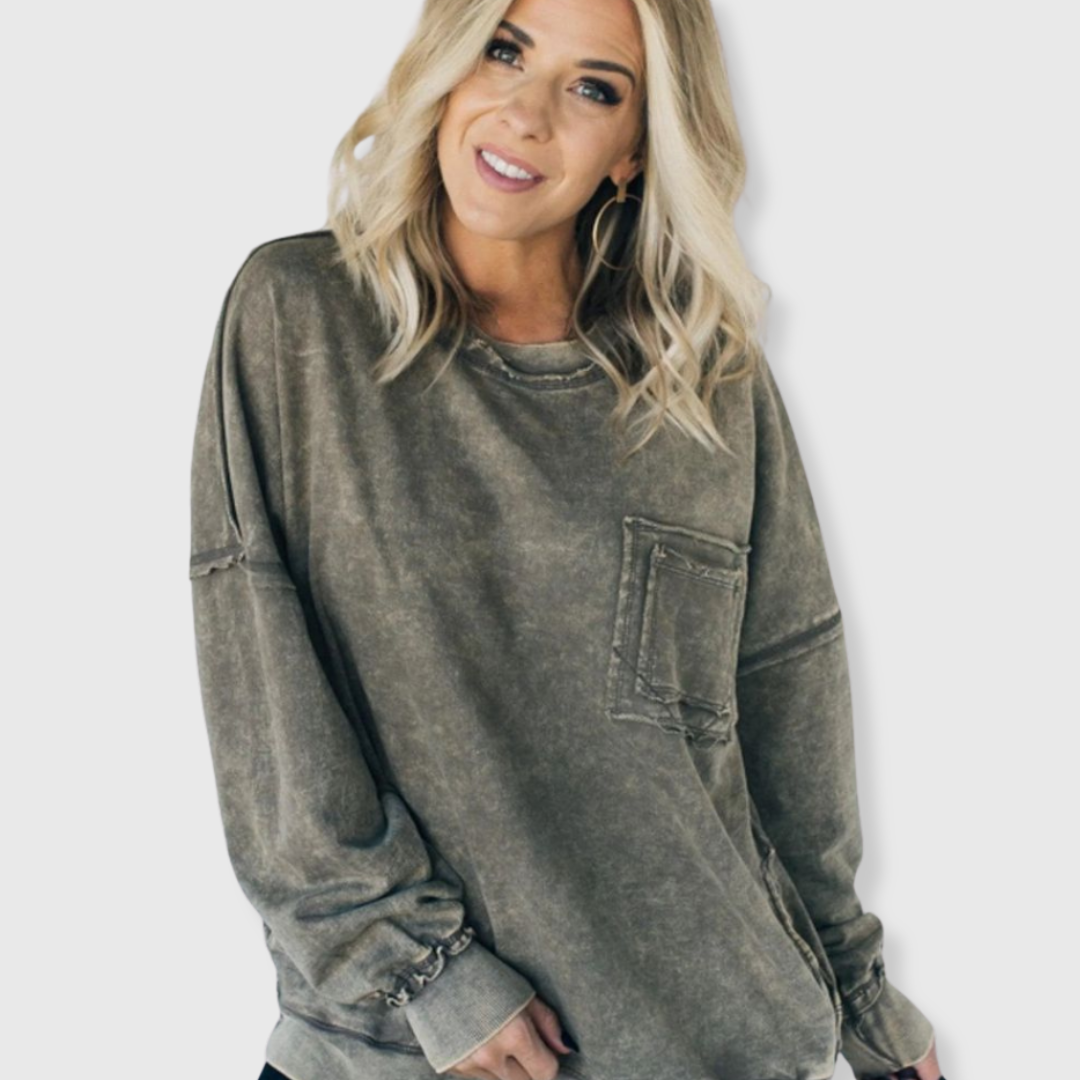 Ariele | Acid-Wash Pullover