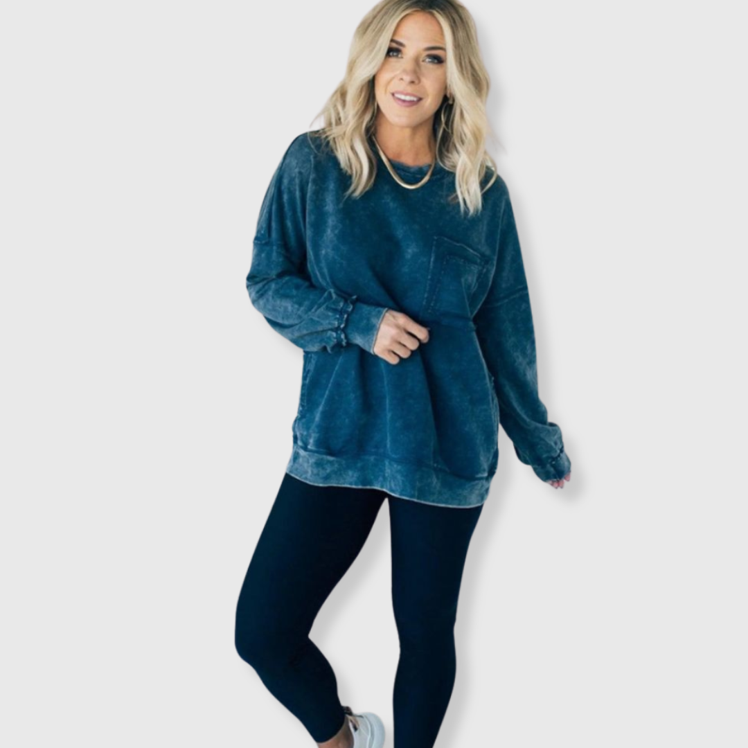 Ariele | Acid-Wash Pullover