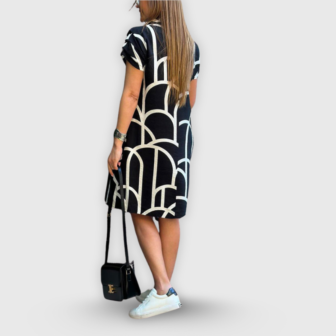 Elma | Gestreiftes Hemdblusenkleid