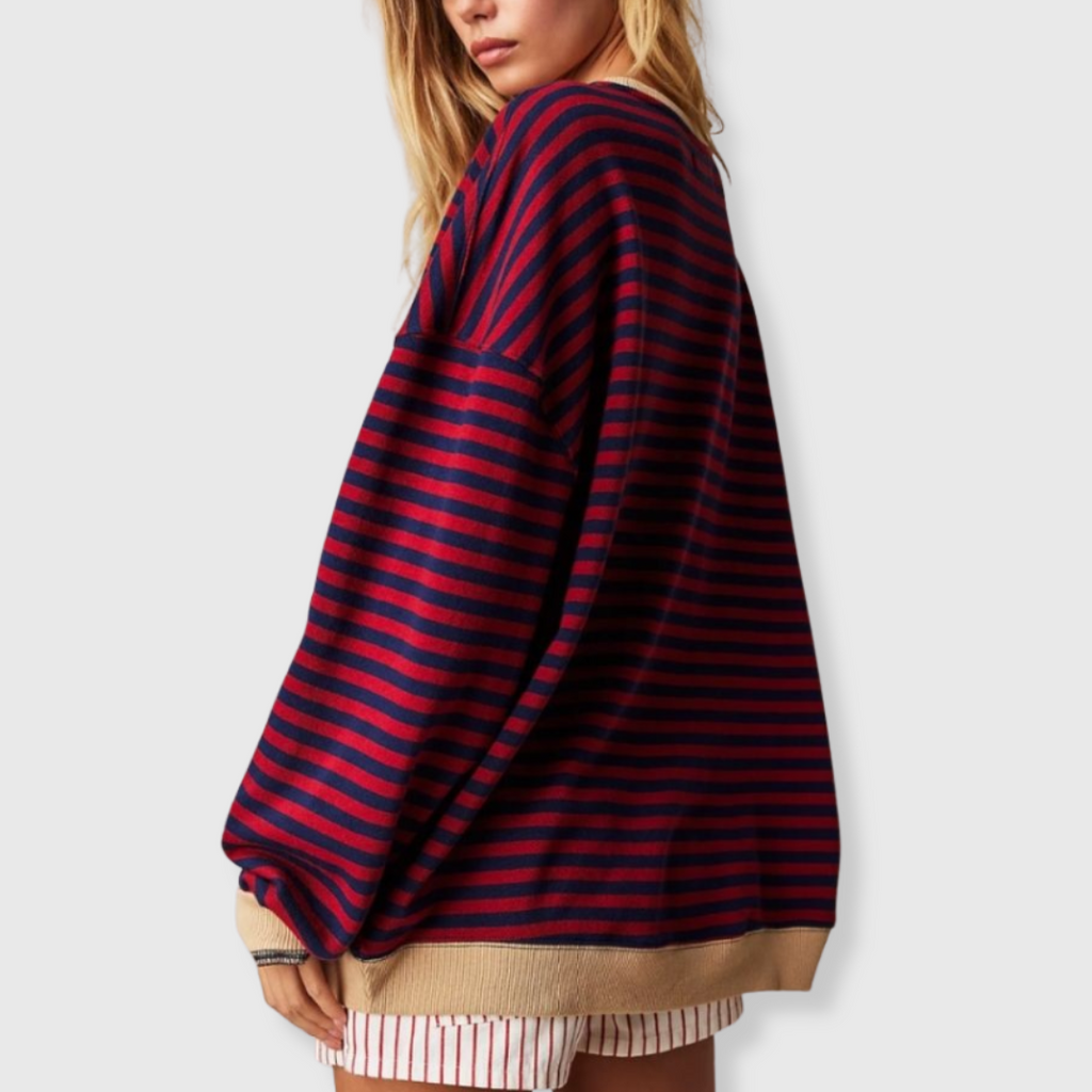 Lucy | Gestreifter Oversize-Pullover