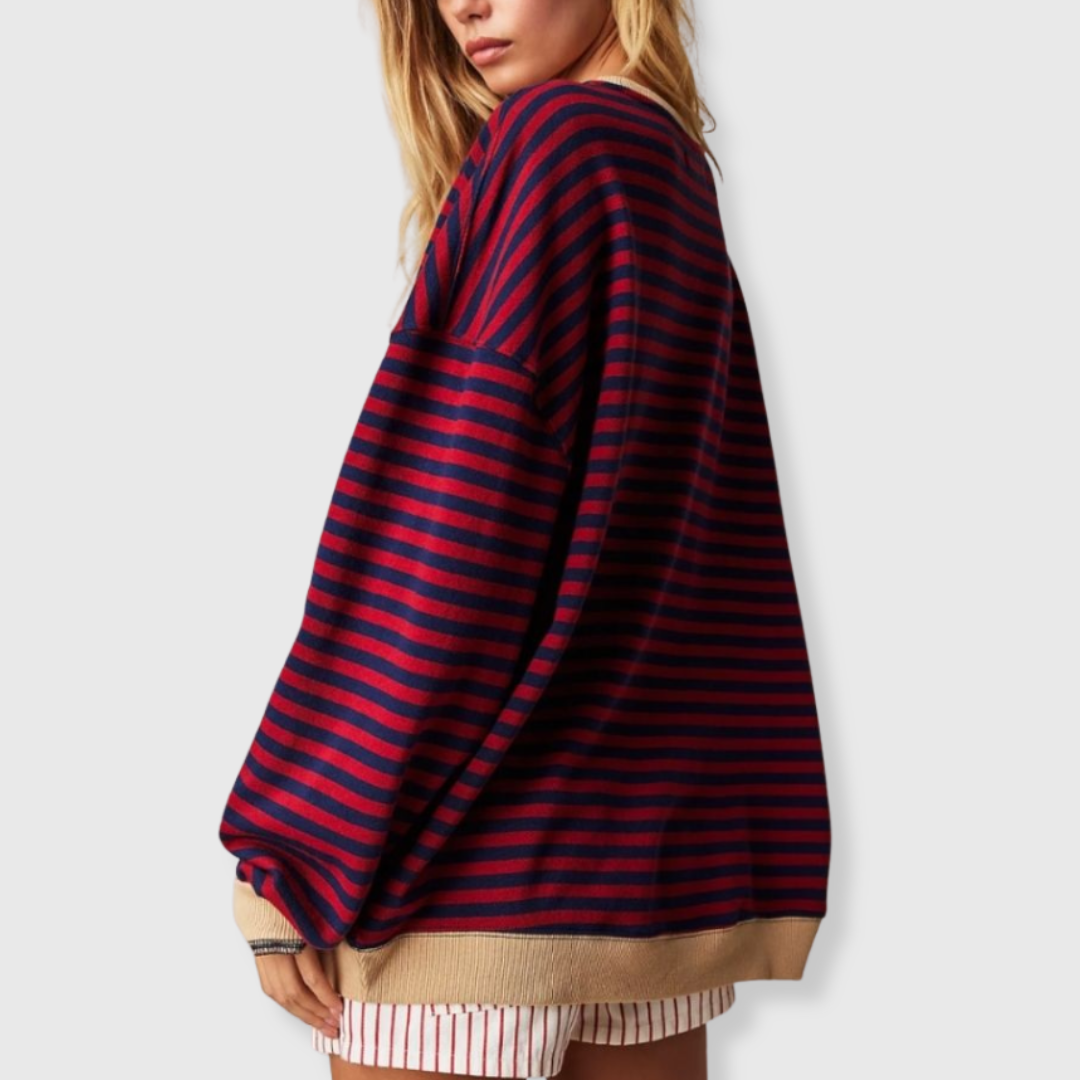 Lucy | Gestreifter Oversize-Pullover