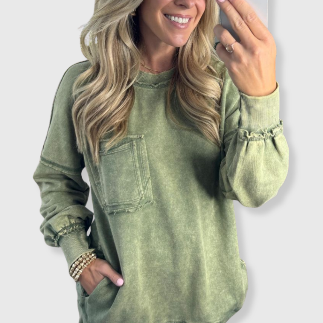 Ariele | Acid-Wash Pullover