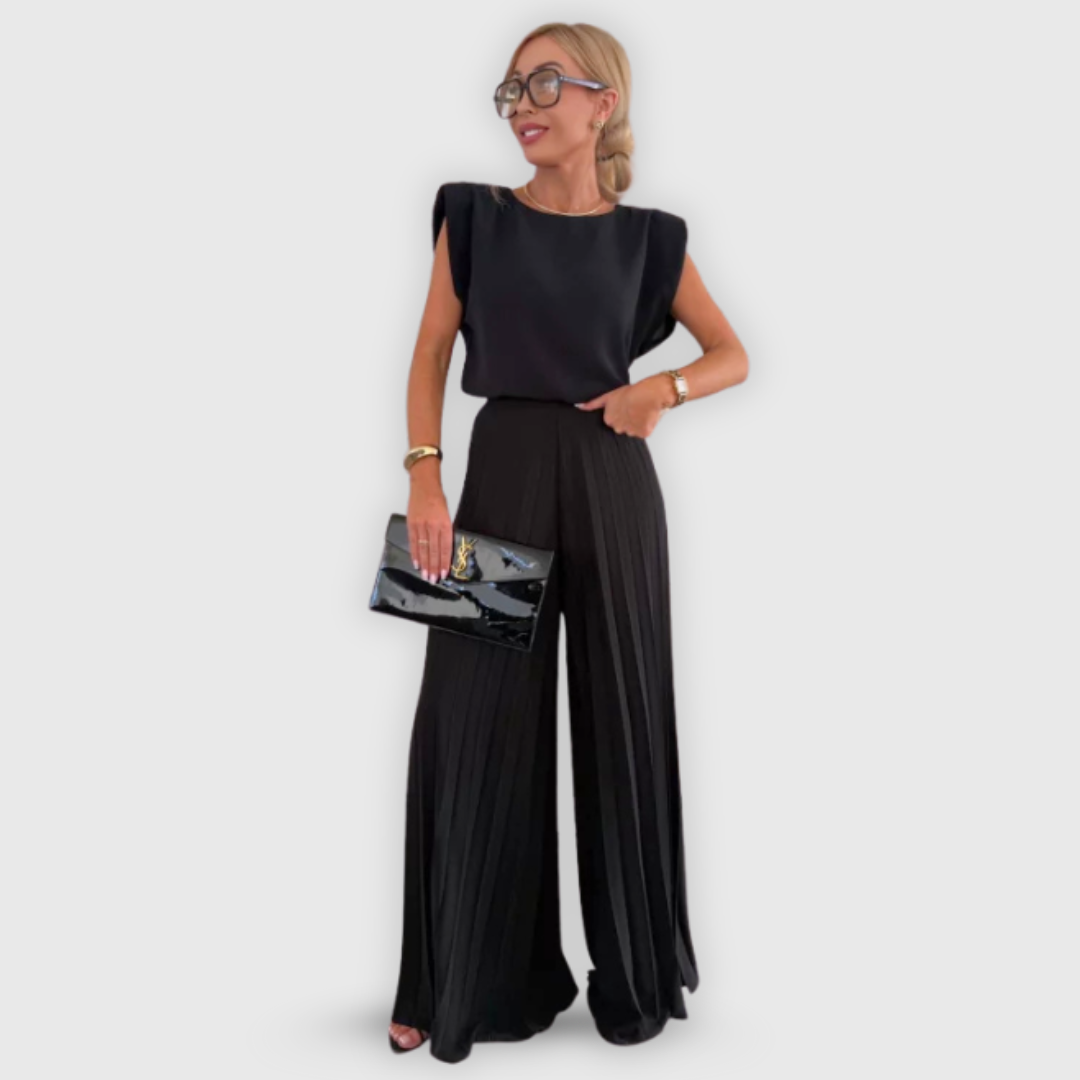 Wanda | Plissé-Jumpsuit mit Premium-Finish