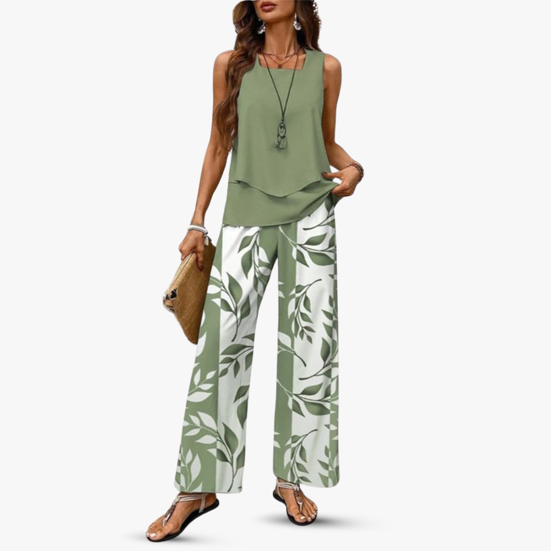 Lina | Premium Zweiteiler mit ärmellosem Top und Hose