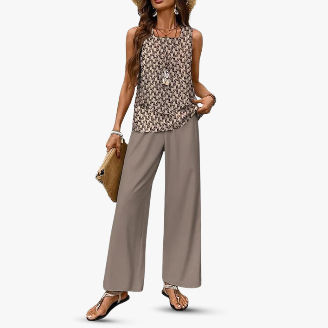 Lina | Premium Zweiteiler mit ärmellosem Top und Hose