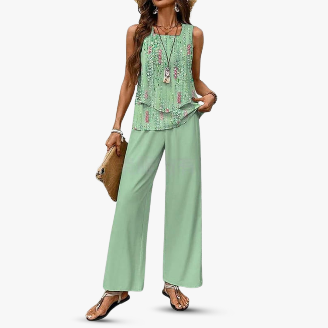 Lina | Premium Zweiteiler mit ärmellosem Top und Hose