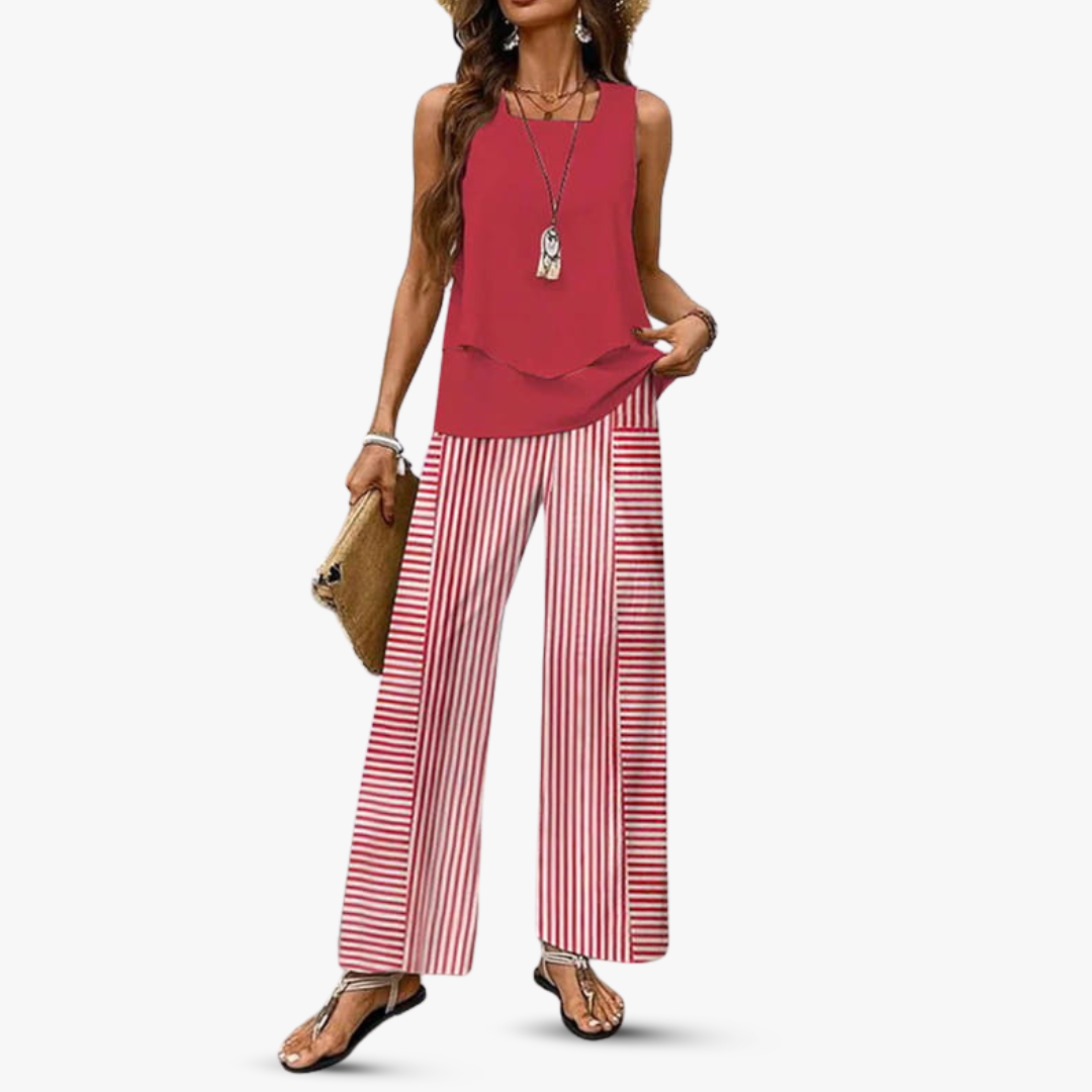 Lina | Premium Zweiteiler mit ärmellosem Top und Hose
