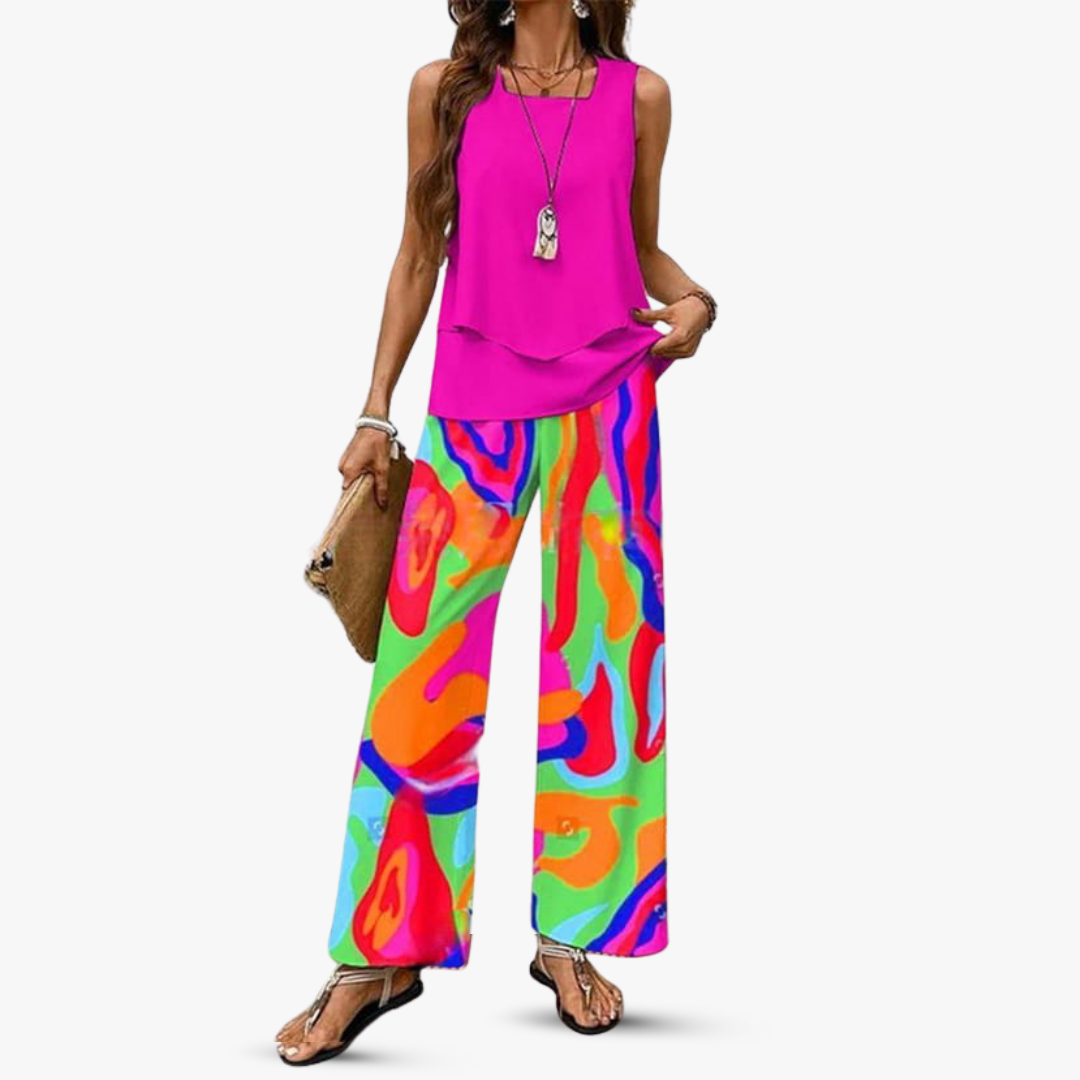 Lina | Premium Zweiteiler mit ärmellosem Top und Hose